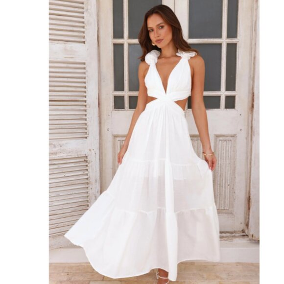 Hello Molly Moonlight Dance Maxi Dress White XS - Picture 3 of 6